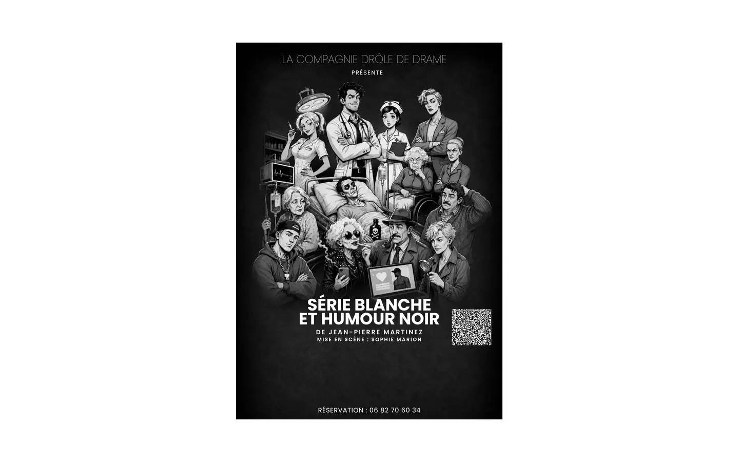 série blanche et humour noir