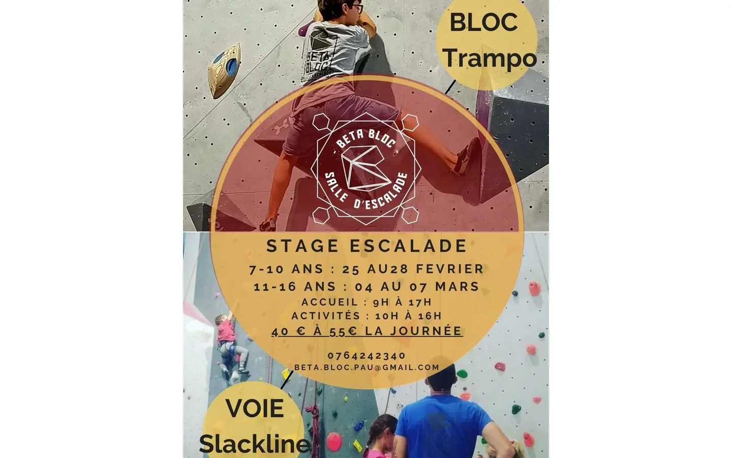 stage beta blos escalade