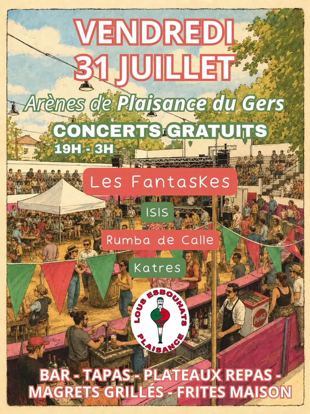 Esbouats concert arènes 2026