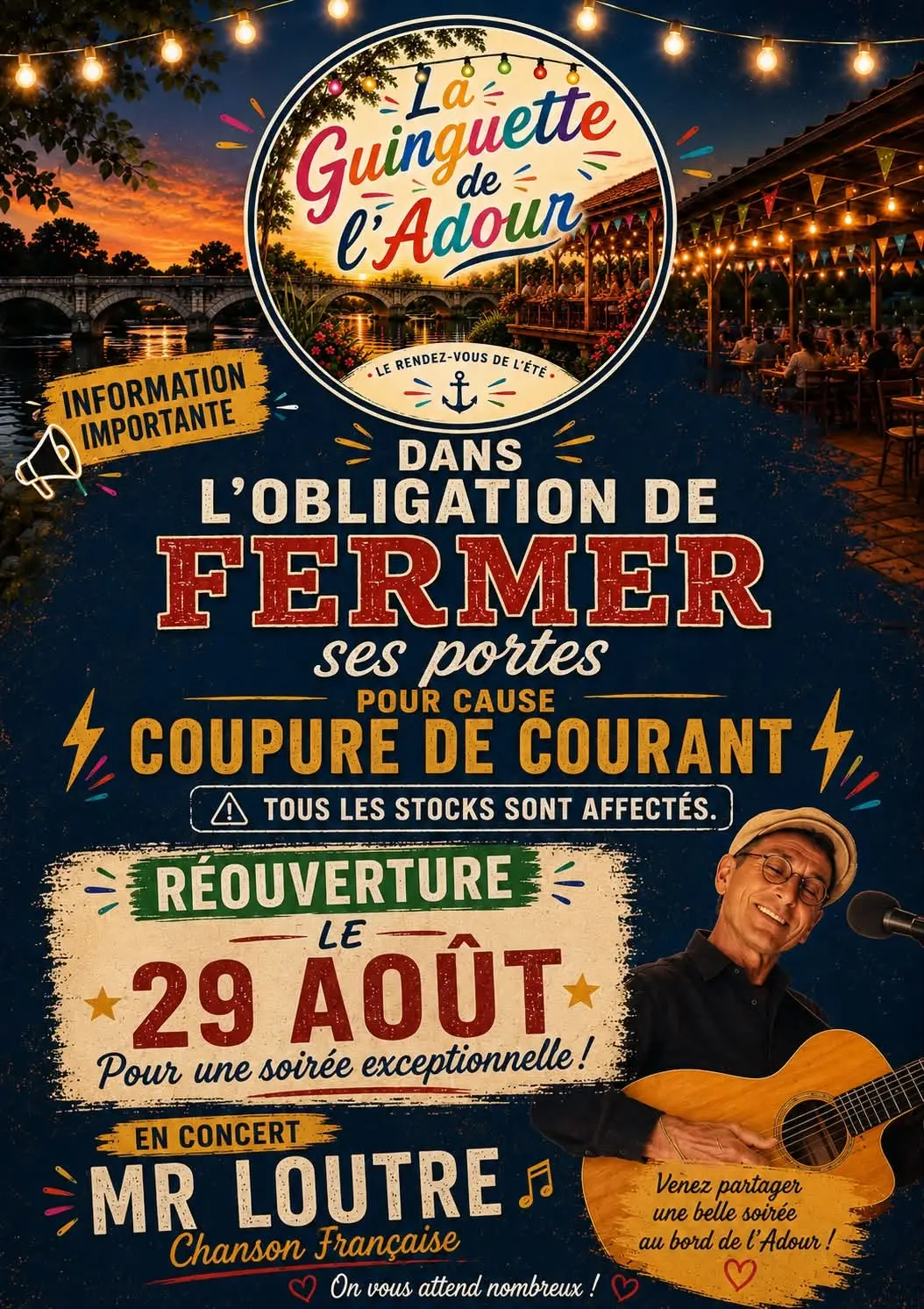 Soirée cloture Guinguette Adour