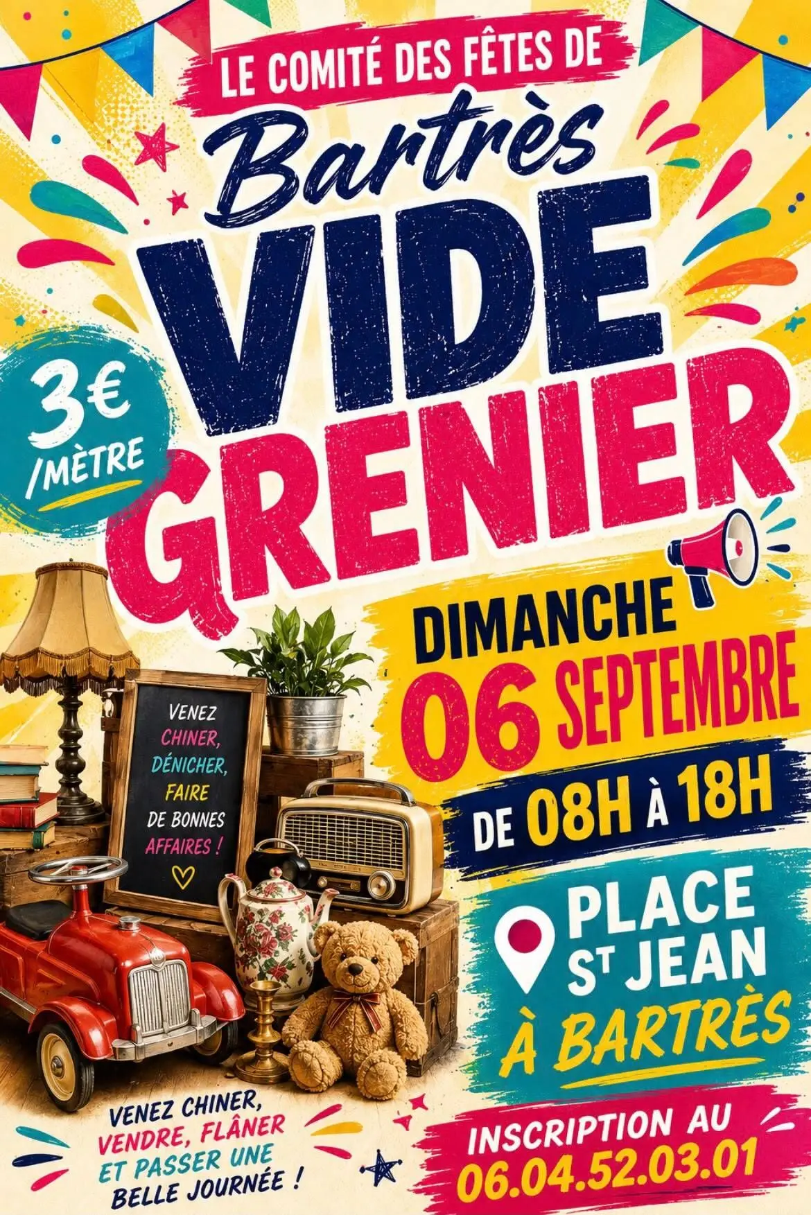 Vide grenier à Bartrès le 6 septembre 2026