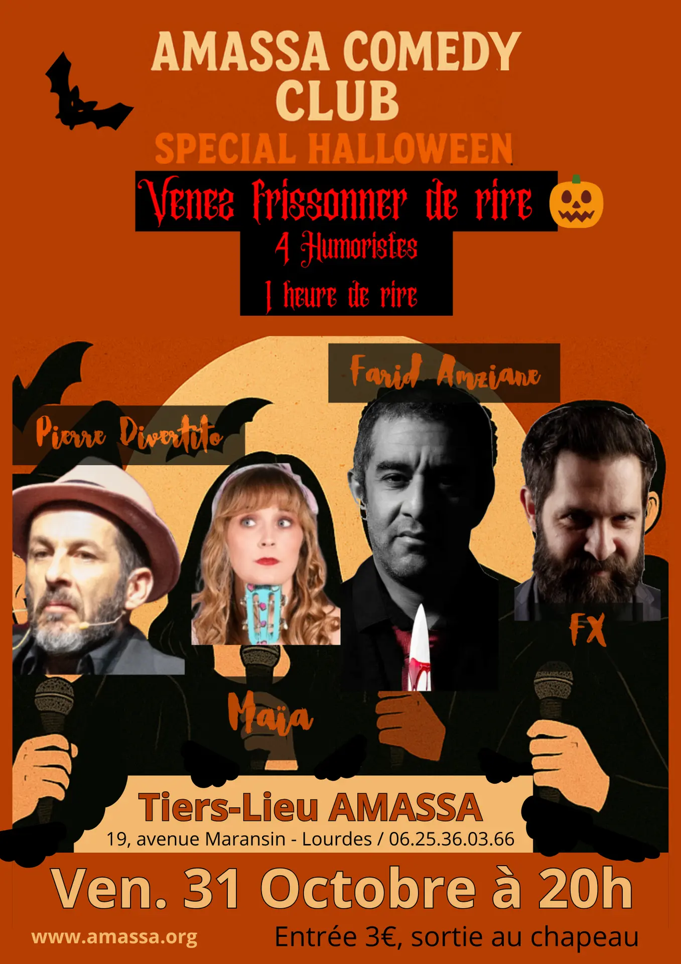 Stand up comedy show 31 octobre 2025