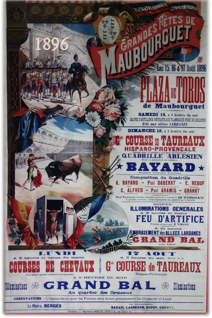 Affiche fête Maubourguet 1896