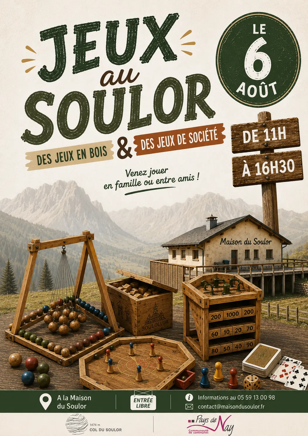 Affiche jeux au Soulor