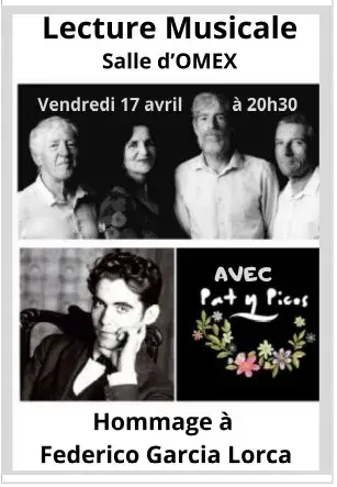 Lecture-musicale à la salle des Fêtes d’Omex le 17 avril
