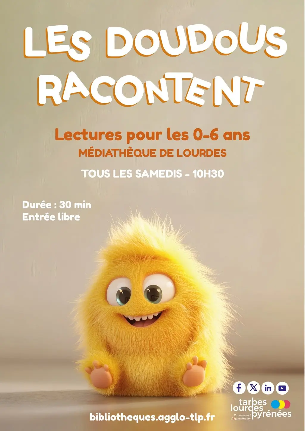 Lourdes les doudous racontent médiathèque tous les samedis