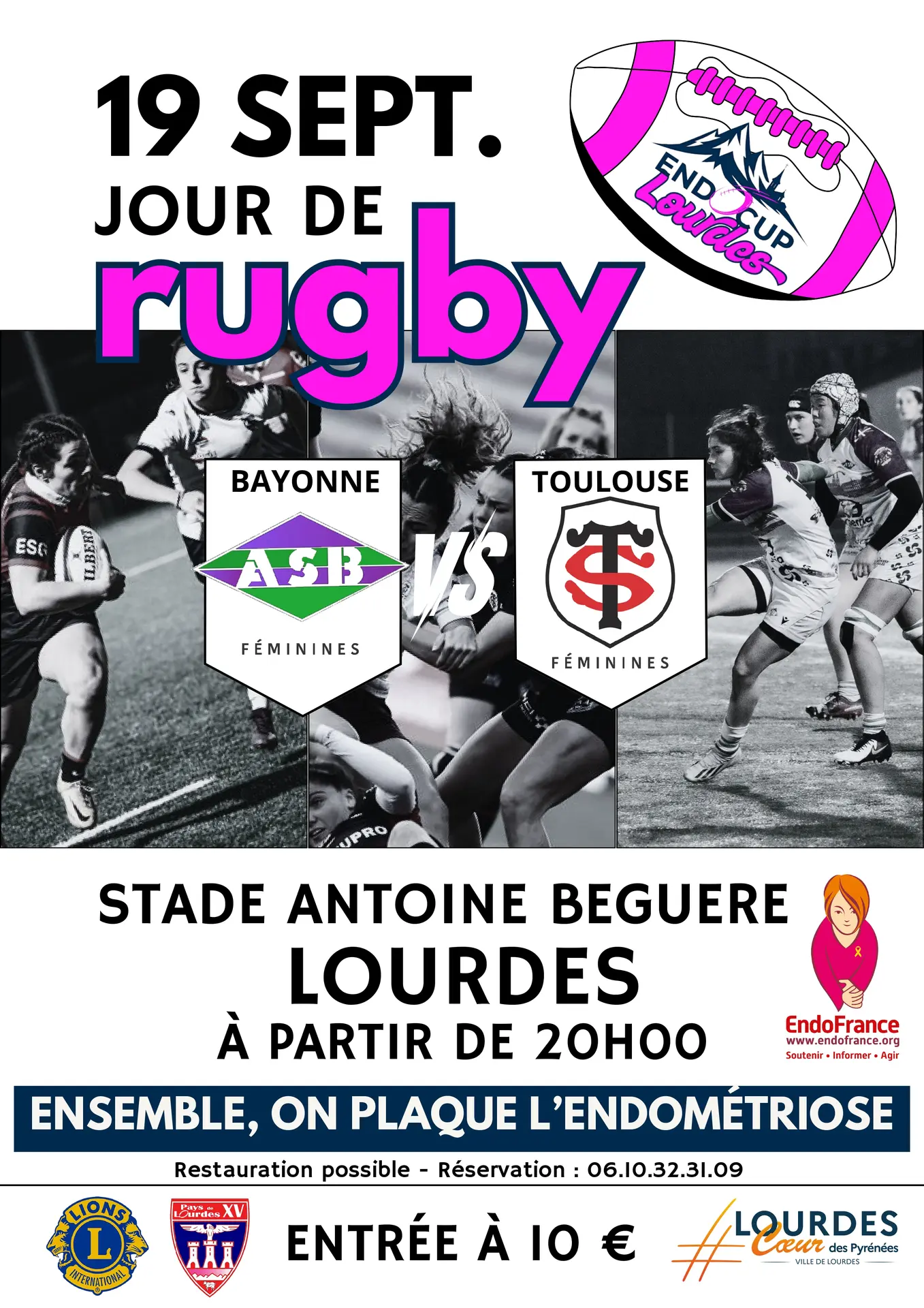 Lourdes stade Béguère match rugby endocup octobre 2025