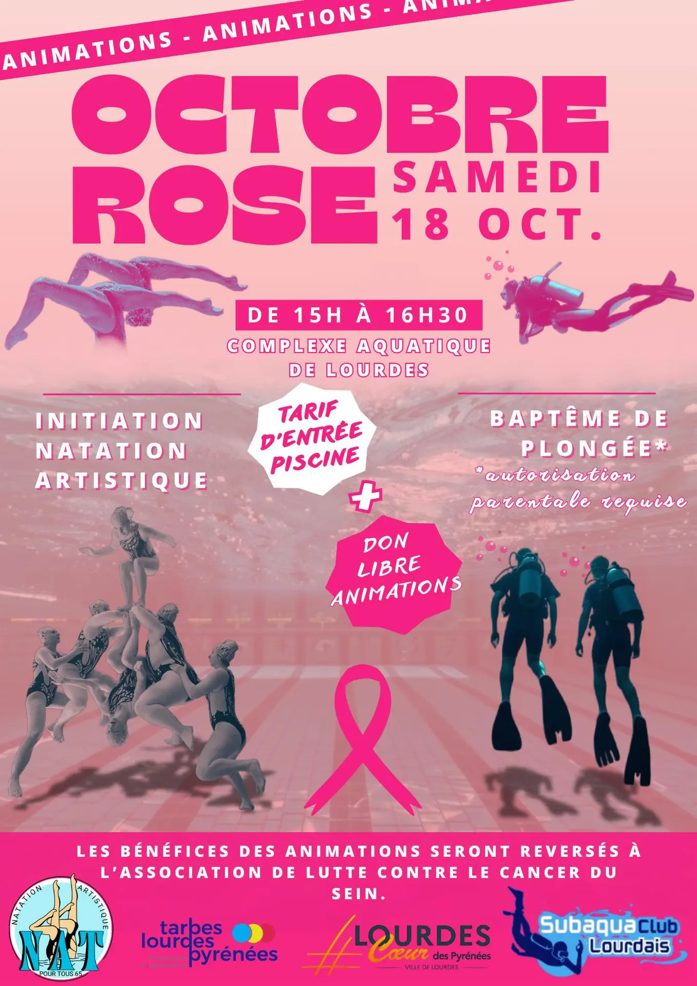 Octobre rose au complexe aquatique