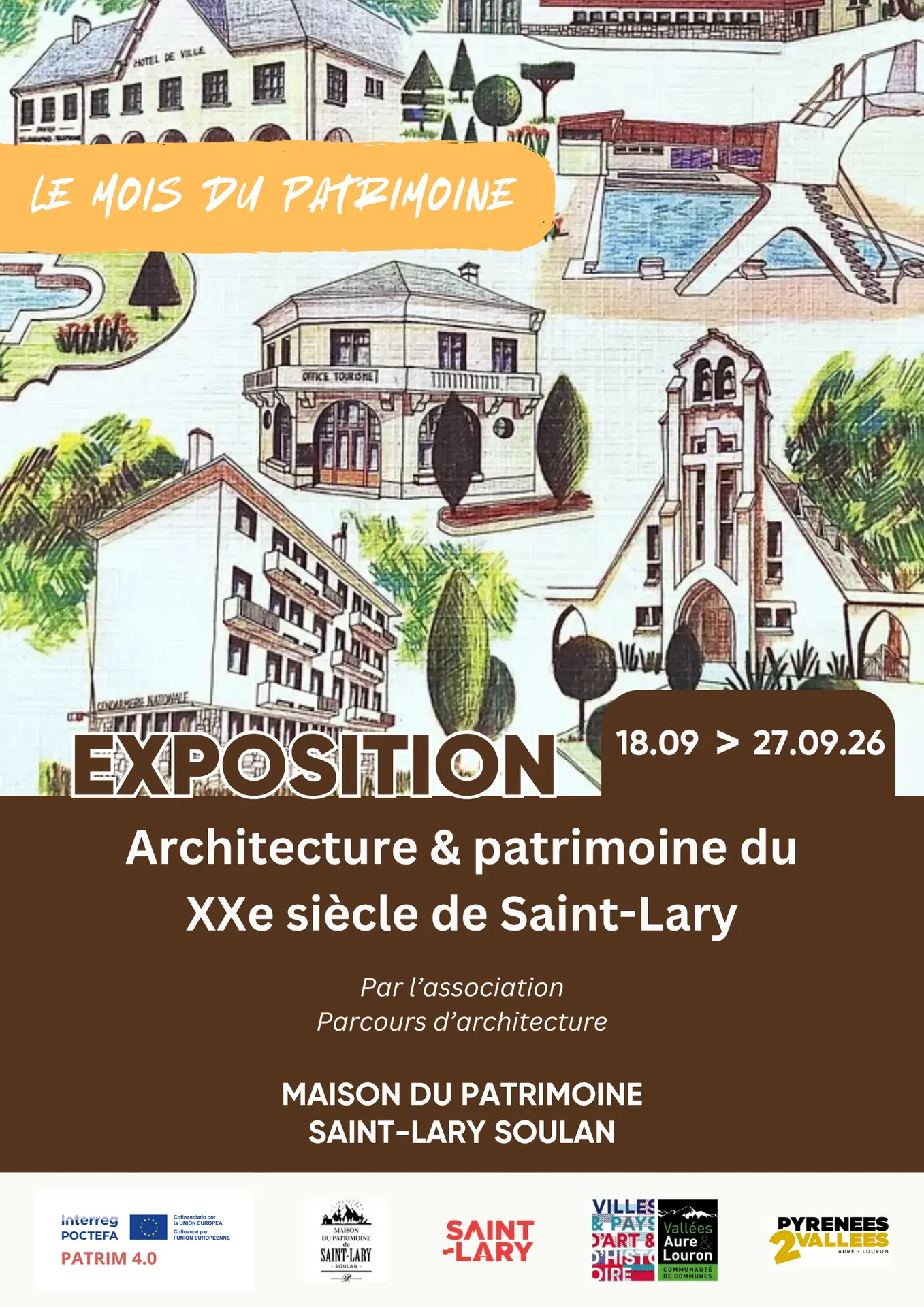 Affiche d'Exposition - Maison du Patrimoine - Parcours d'architectures