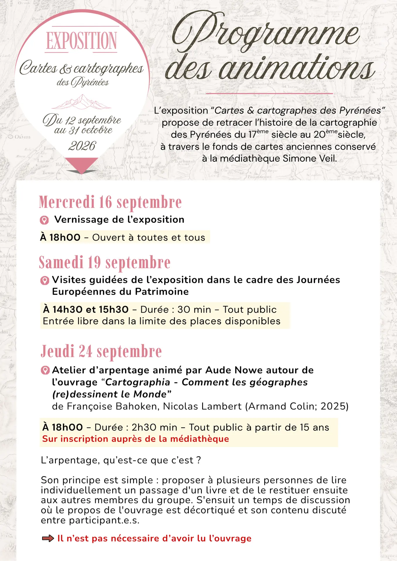 Programme des animation - 1