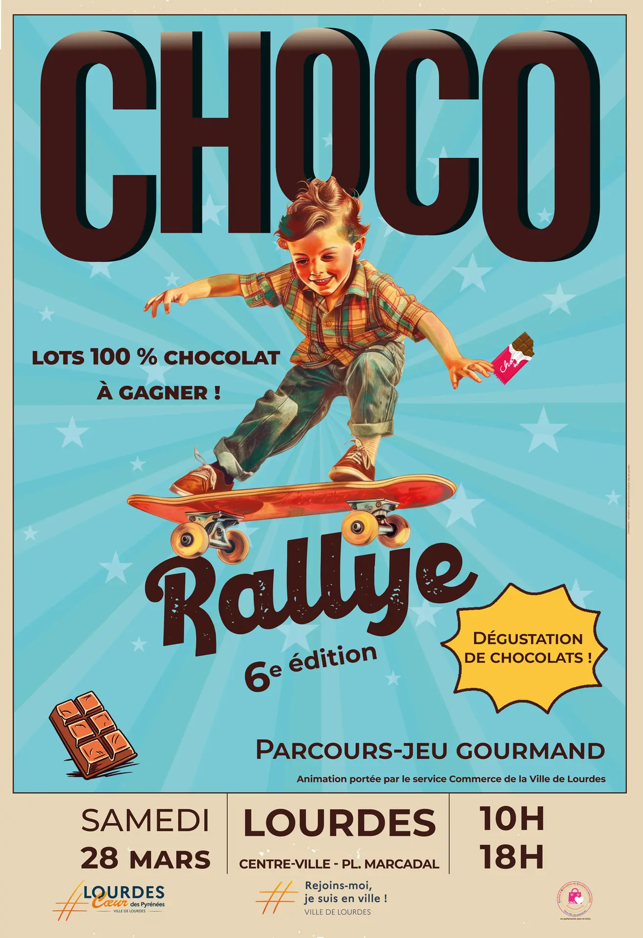 Lourdes centre-ville choco rallye 28 mars 2026