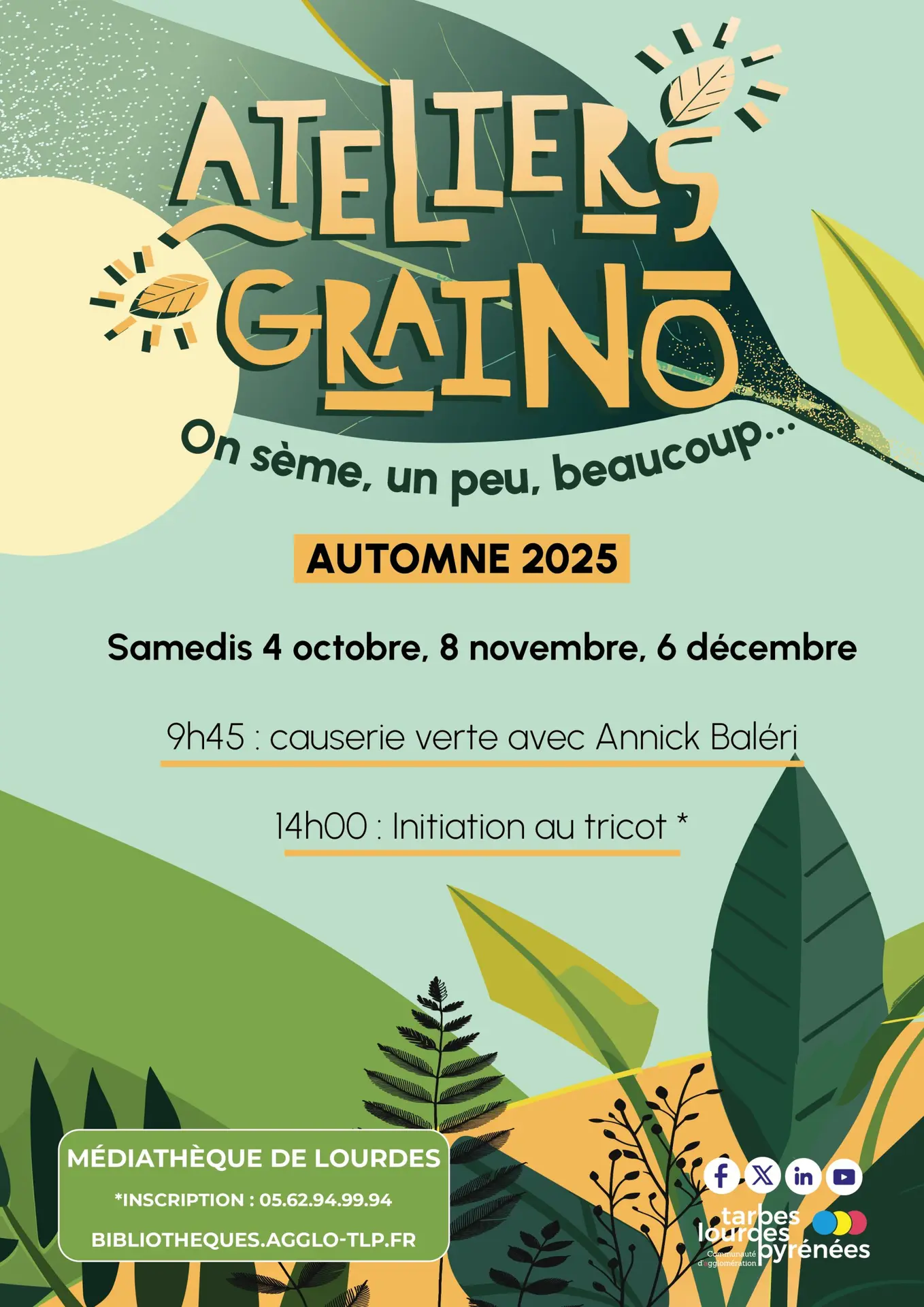 ateliers-graino automne médiathèque de Lourdes
