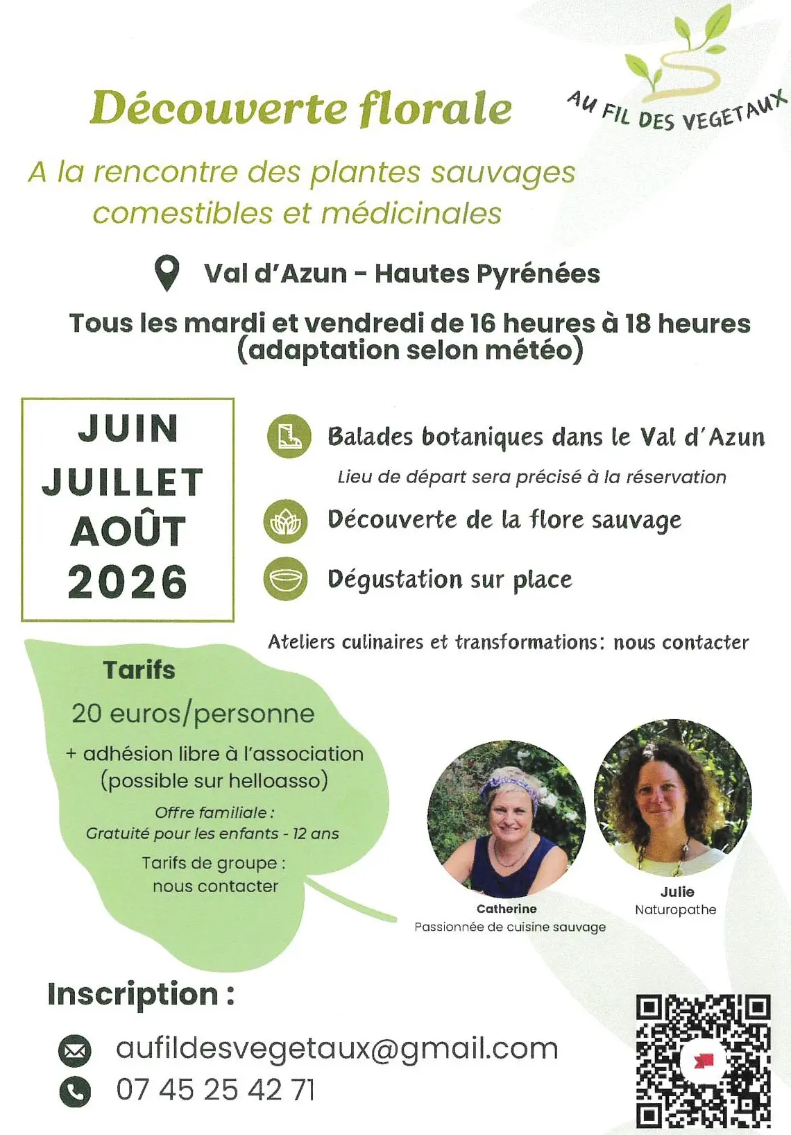 au fil des vegetaux flyer