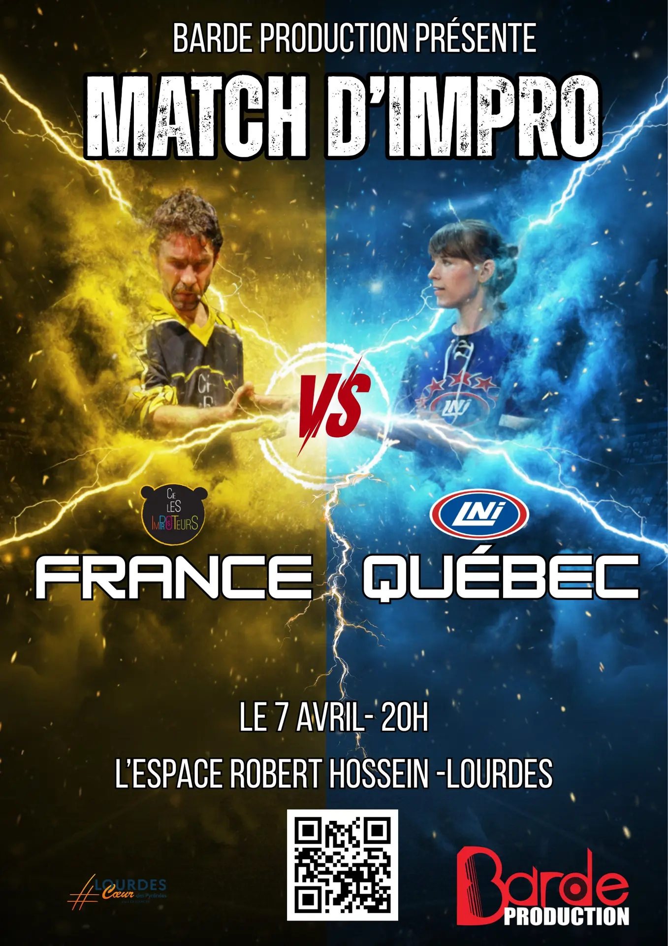 Match d’improvisation: France – Québec 7 avril 2026