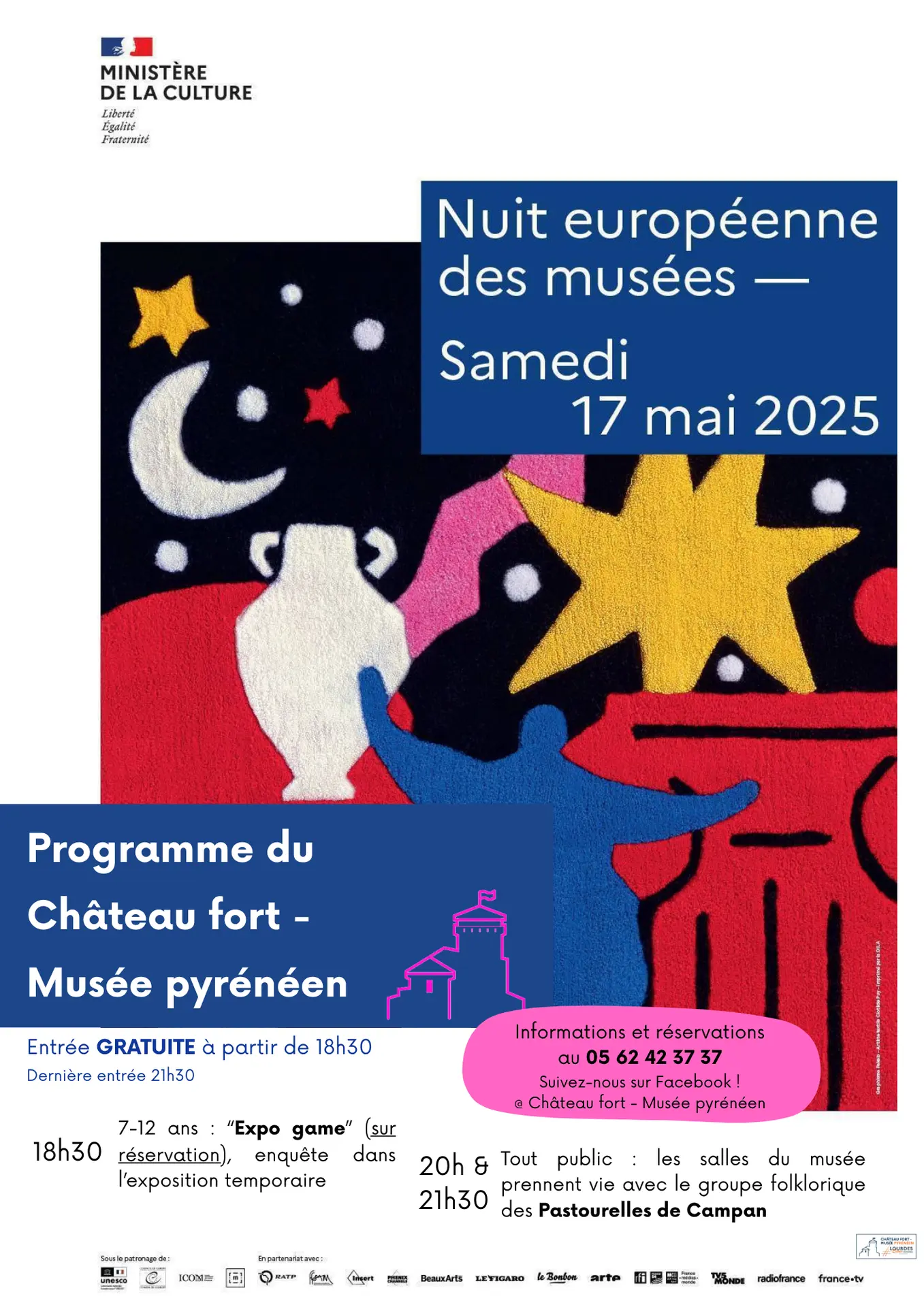 Lourdes château fort musée pyrénéen Nuit des Musées 18 mai 2024