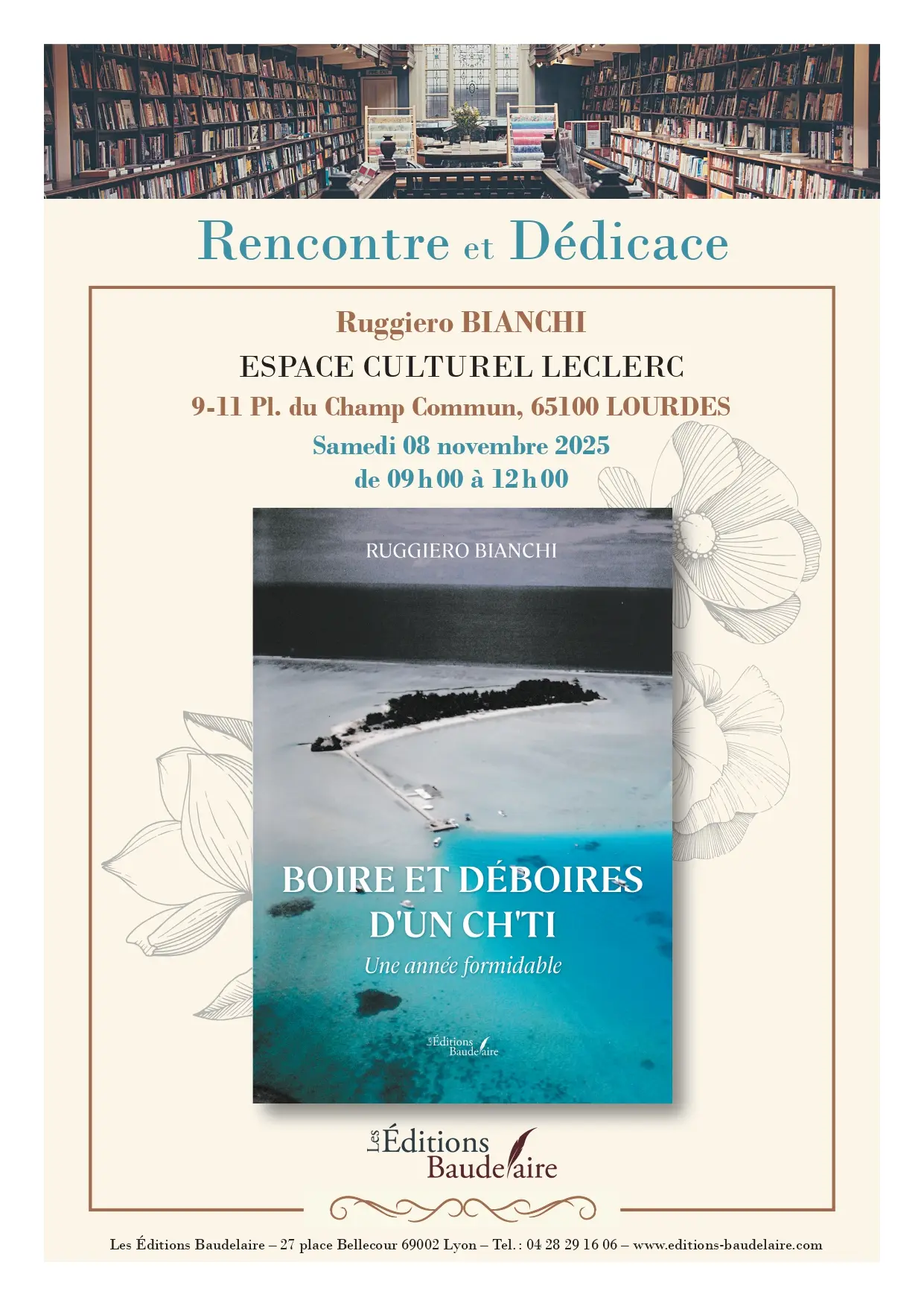 Rencontre dédicace avec Ruggiero Bianchi esace leclerc culturel
