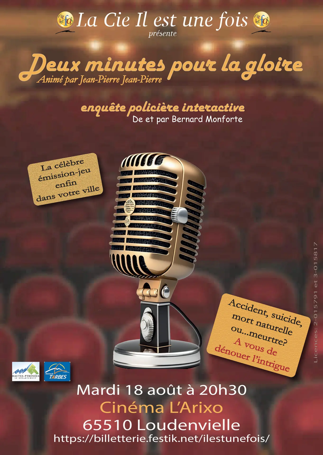 recto flyer deux minutes pour la gloire Loudenvielle