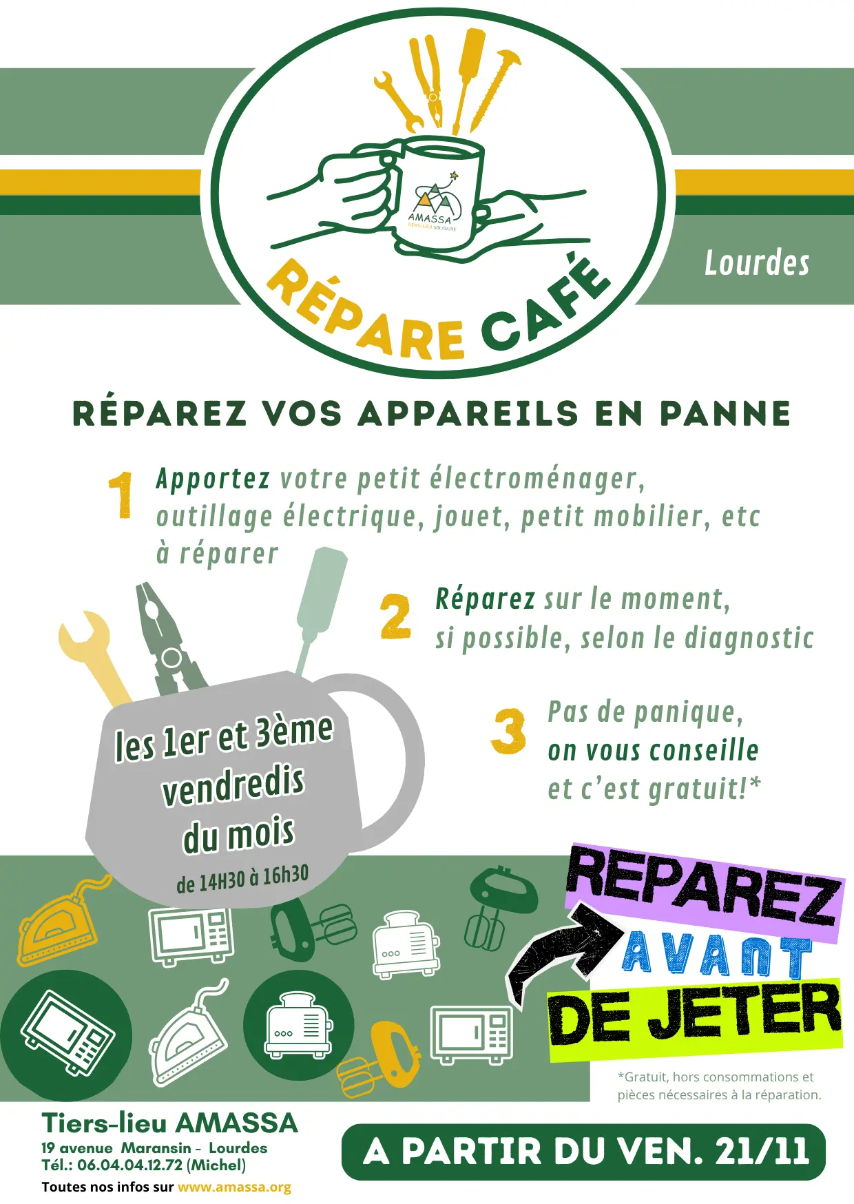 Repair café tiers lieu Amassa