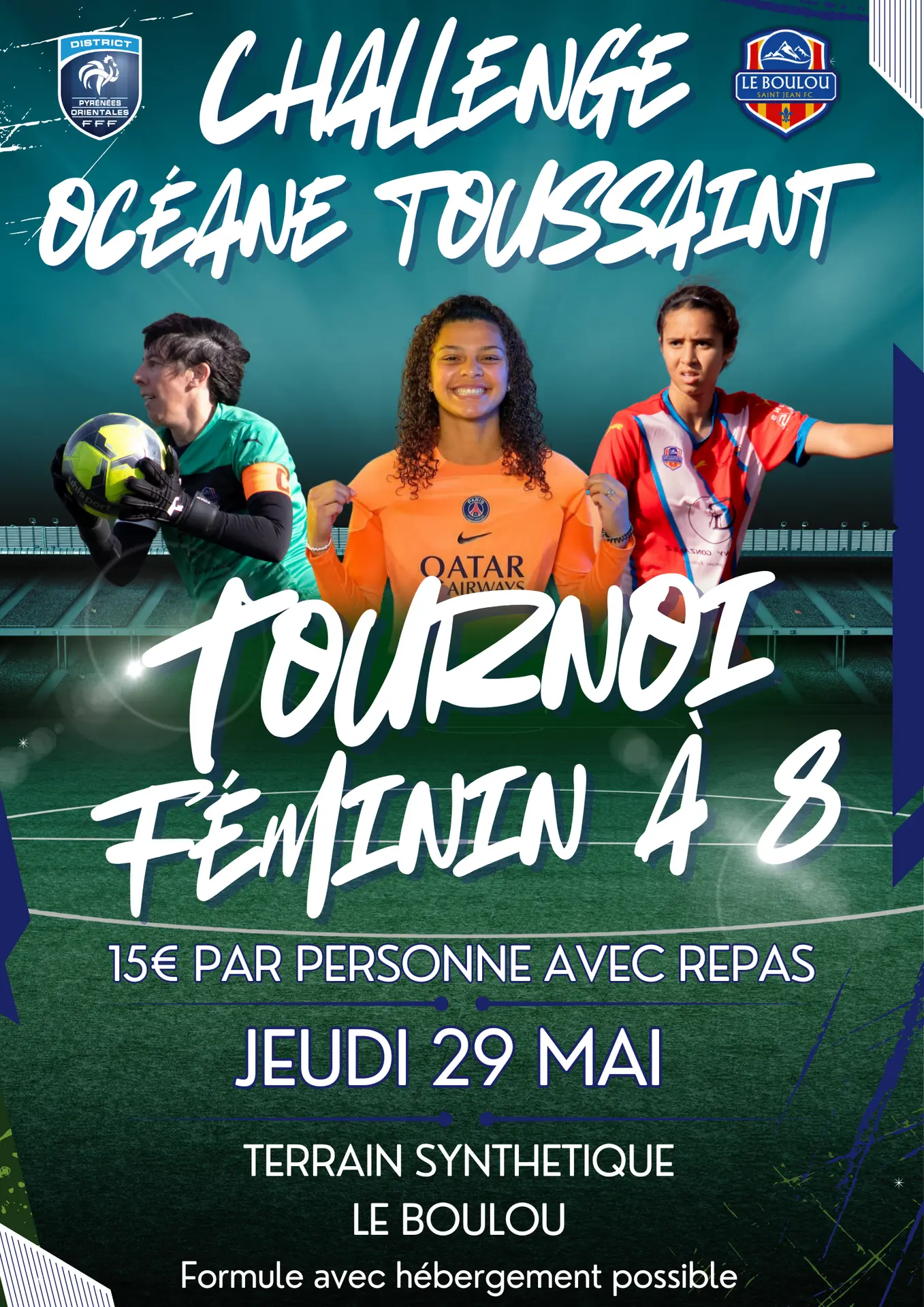 Green Neon Modern Football Match Poster - 1