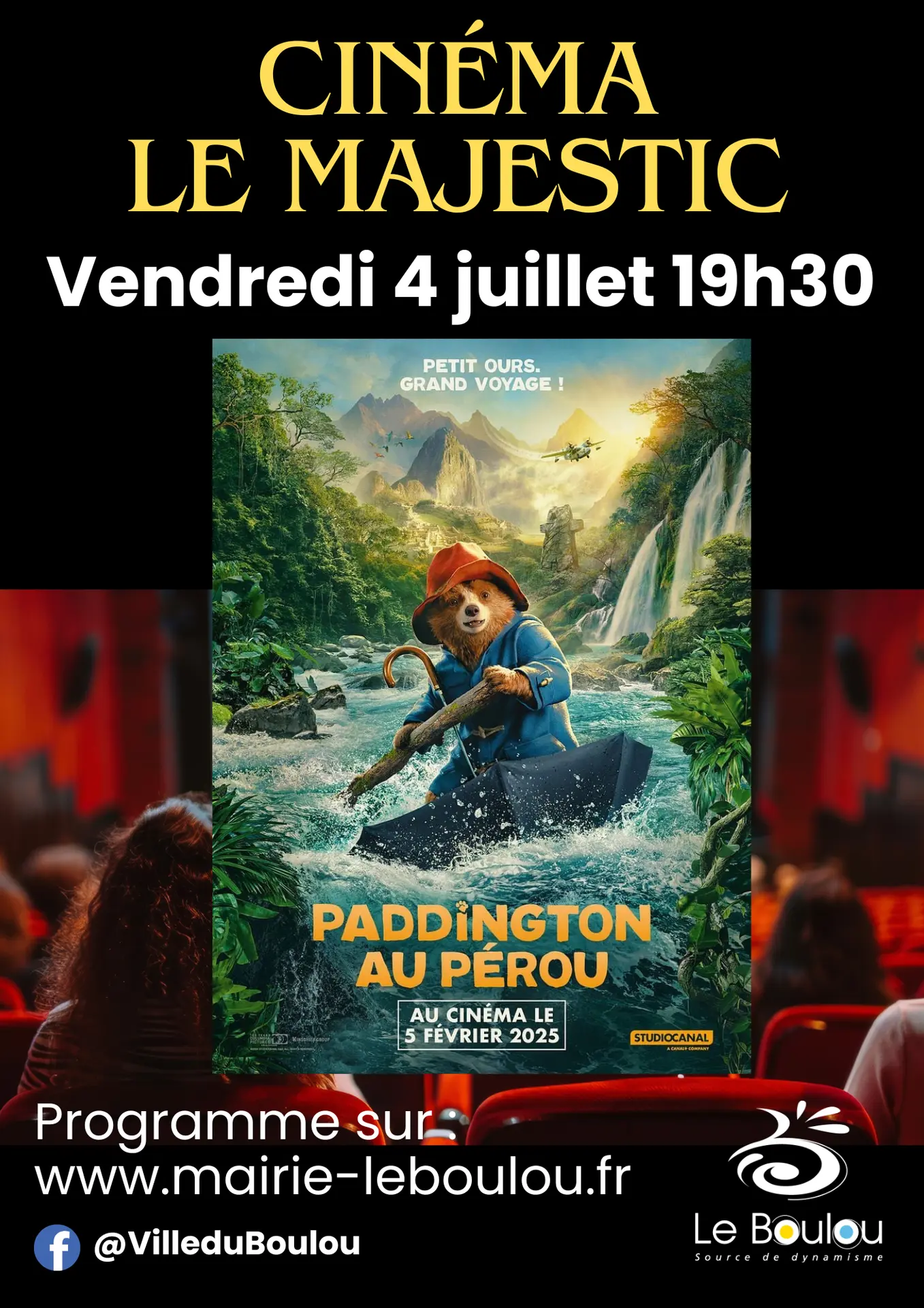 SEANCE CINEMA 2025 - Séance 4 juillet Paddington au pérou