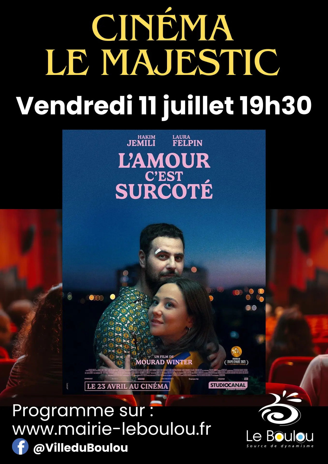 SEANCE CINEMA 2025 - seance 11 juillet l'amour c'est surcoté