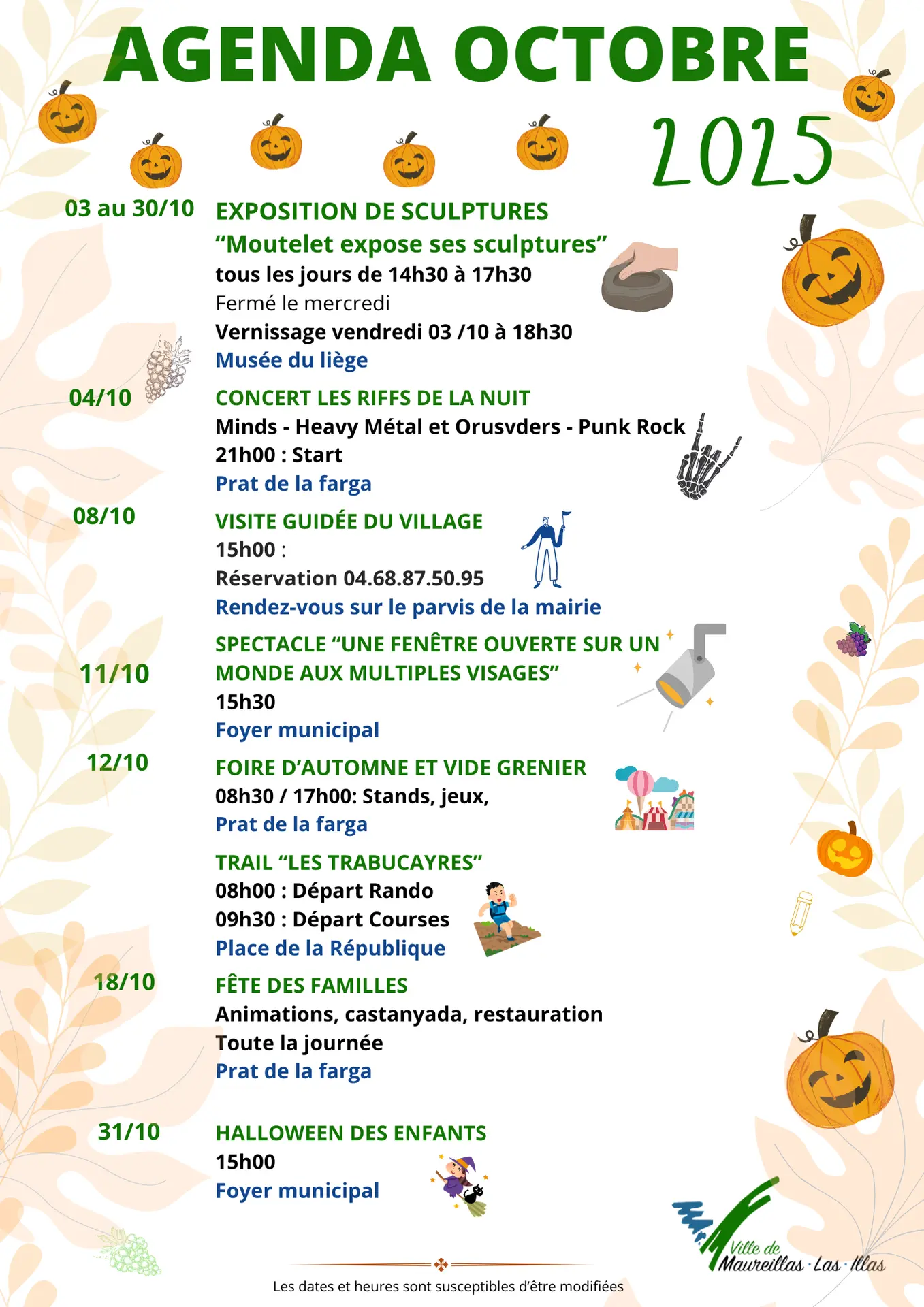 Agenda Octobre Maureillas