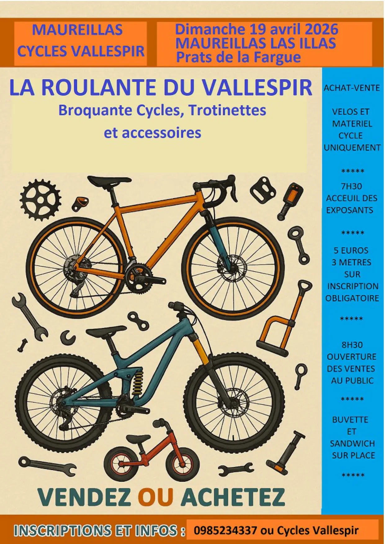 2026 04 19 BROCANTE CYCLES LA ROULANTE DU VALLESPIR