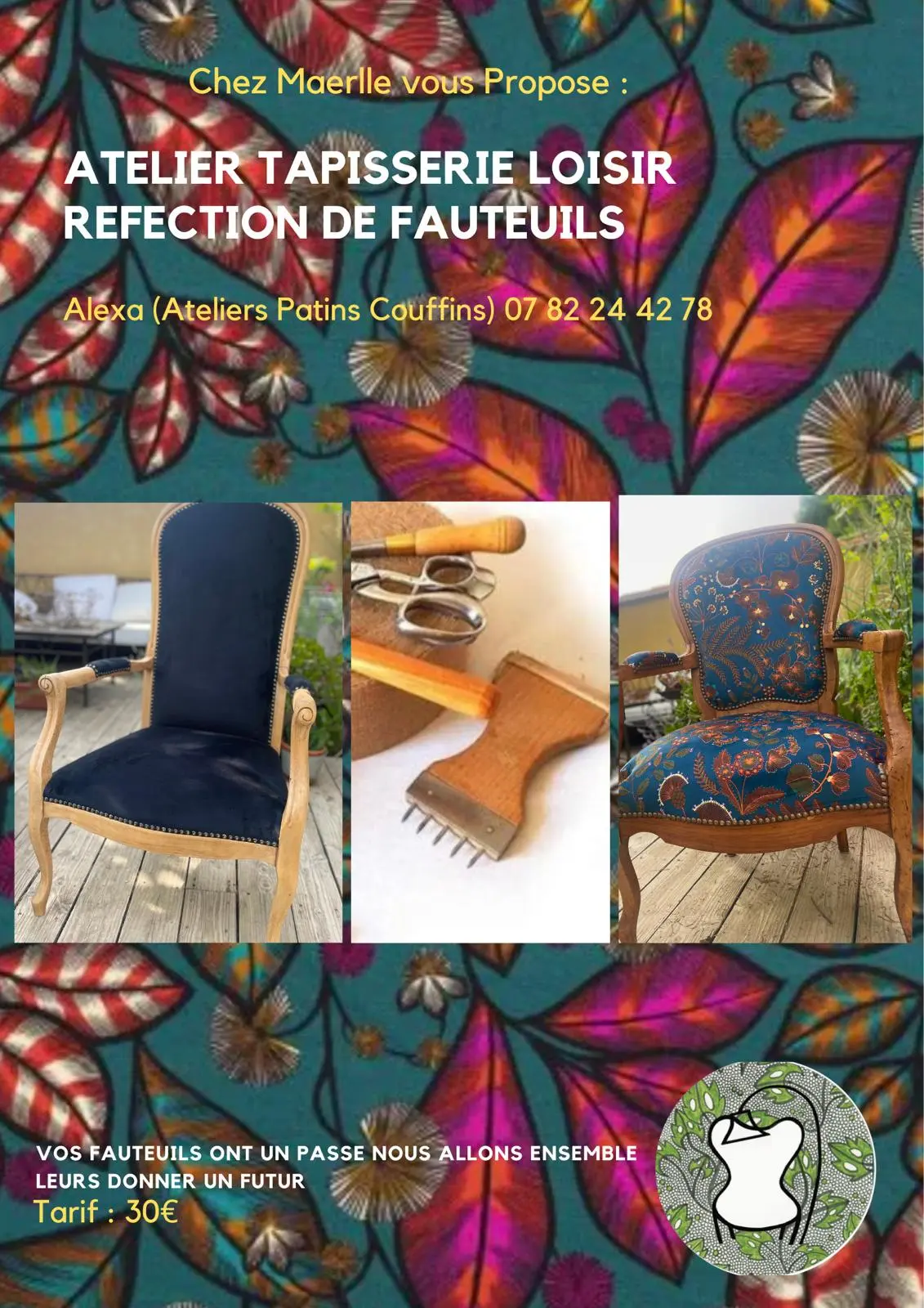 ATELIERS TAPISSERIES LOISIRS, REFECTION DE FAUTEUILS