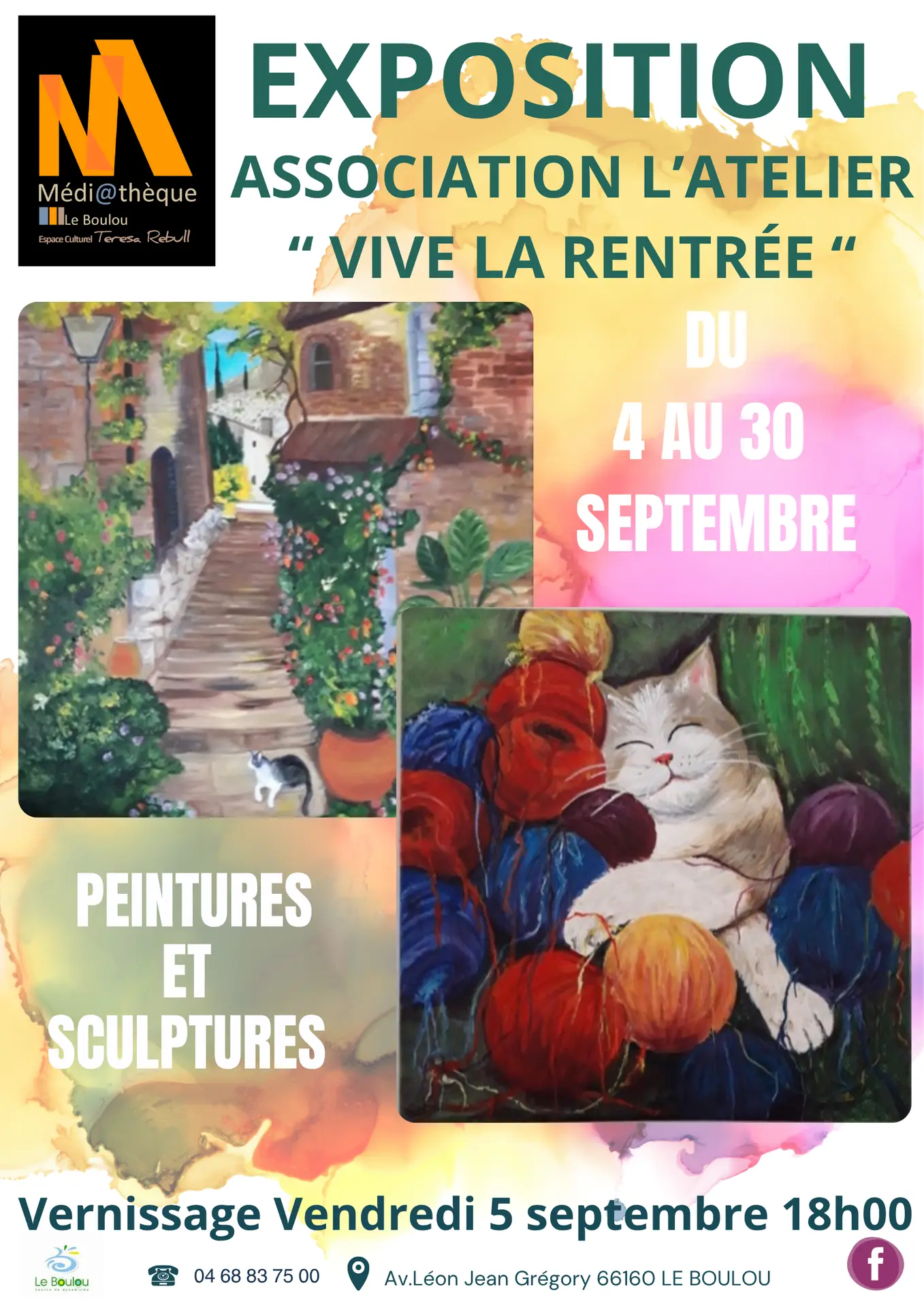 AFFICHES EXPOS MED LE BOULOU - AFF ASSO L'ATELIER 0925