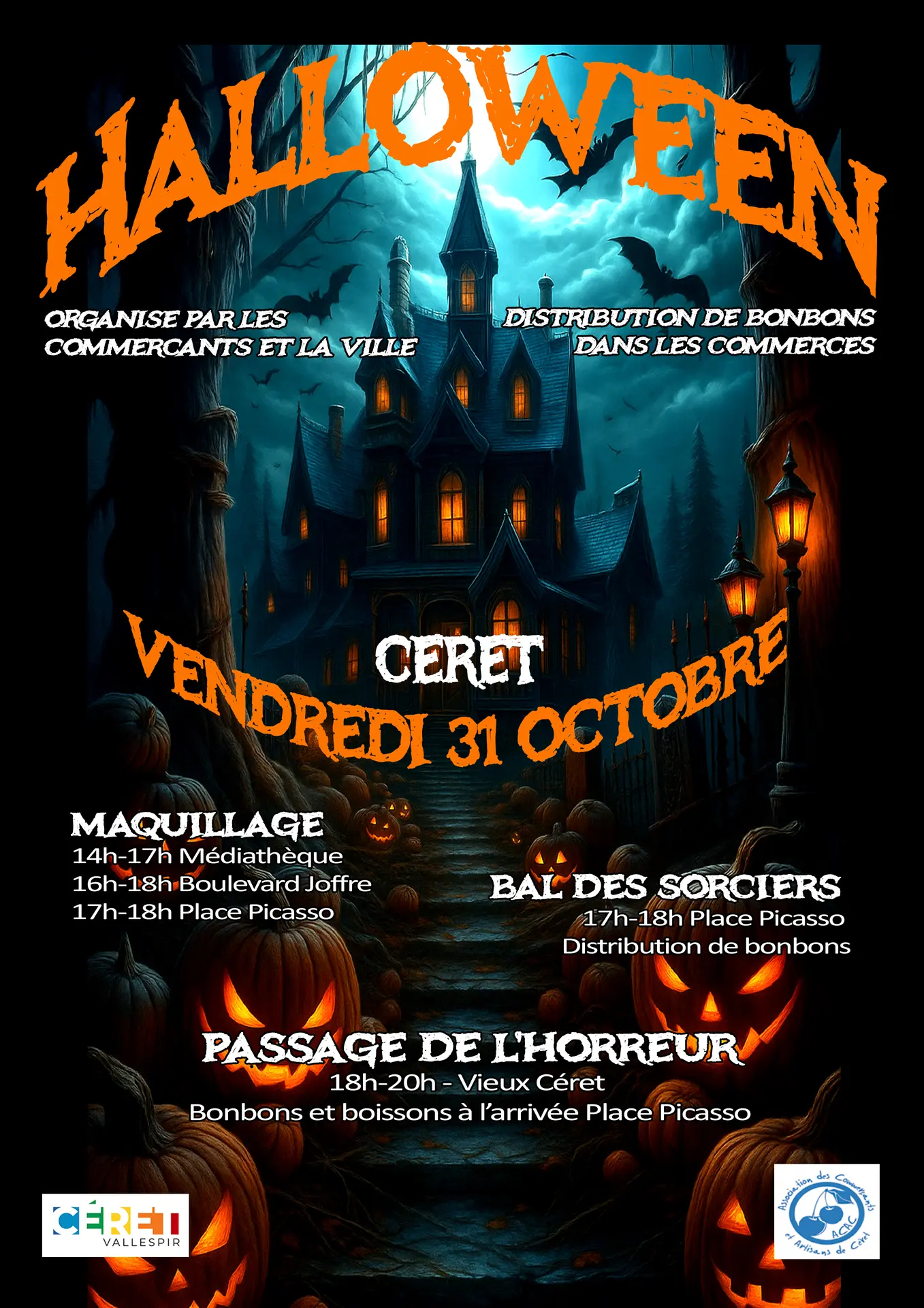Affiche commerçants & ville