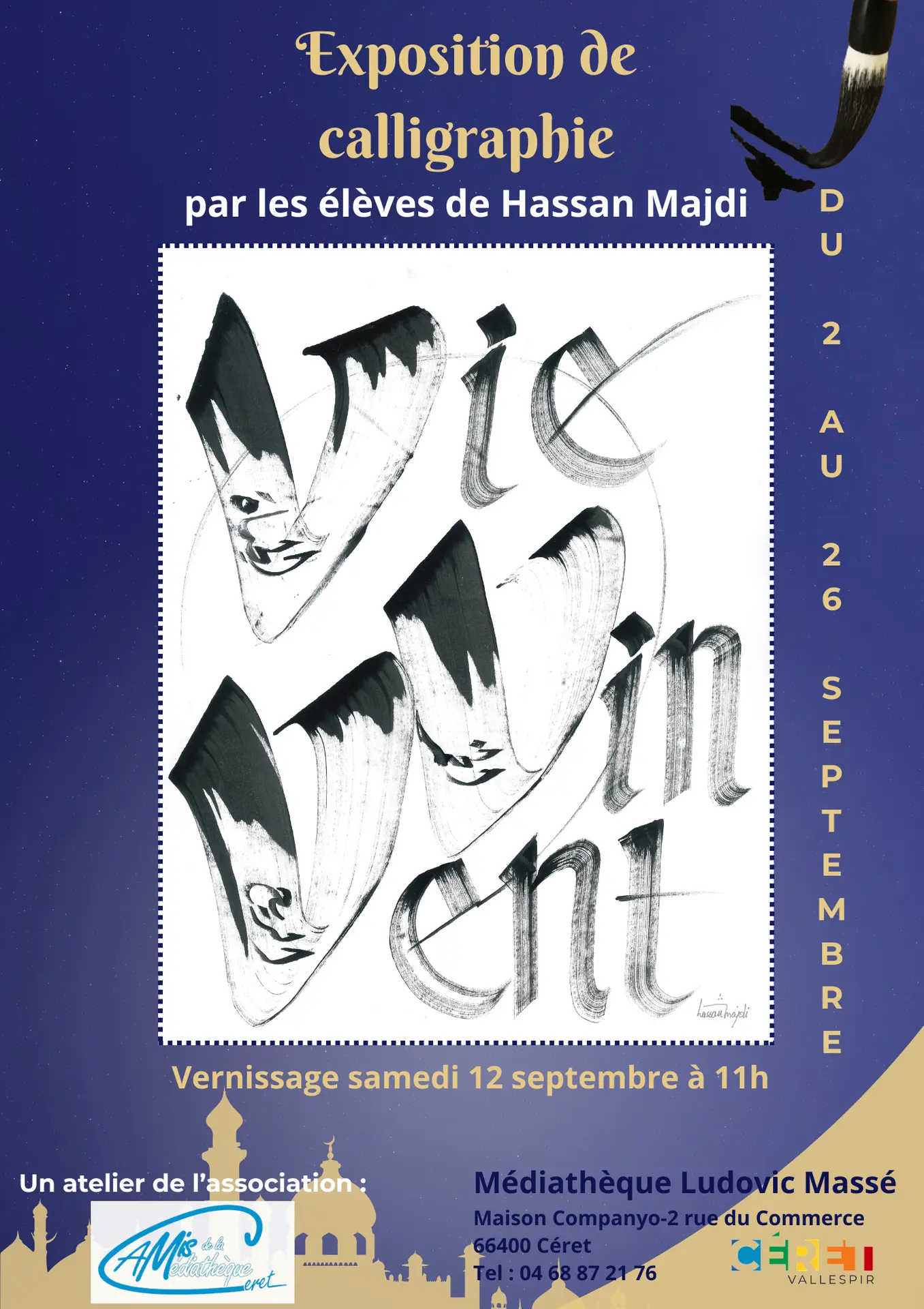 Affiche expo calligraphie sept 26 - 1