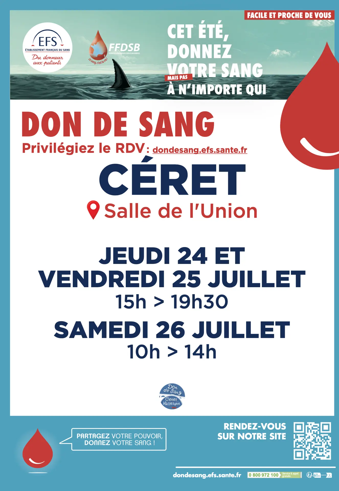 Don de sang - Céret