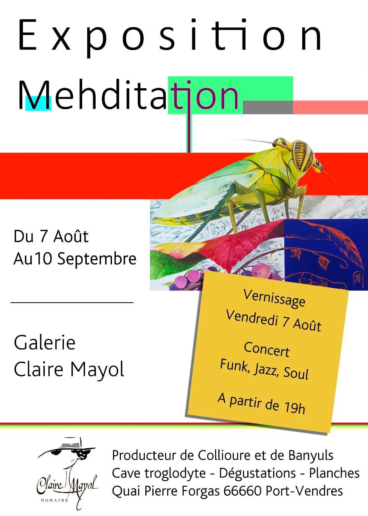 Exposition Mehditation 7 août au 10 septembre 2026