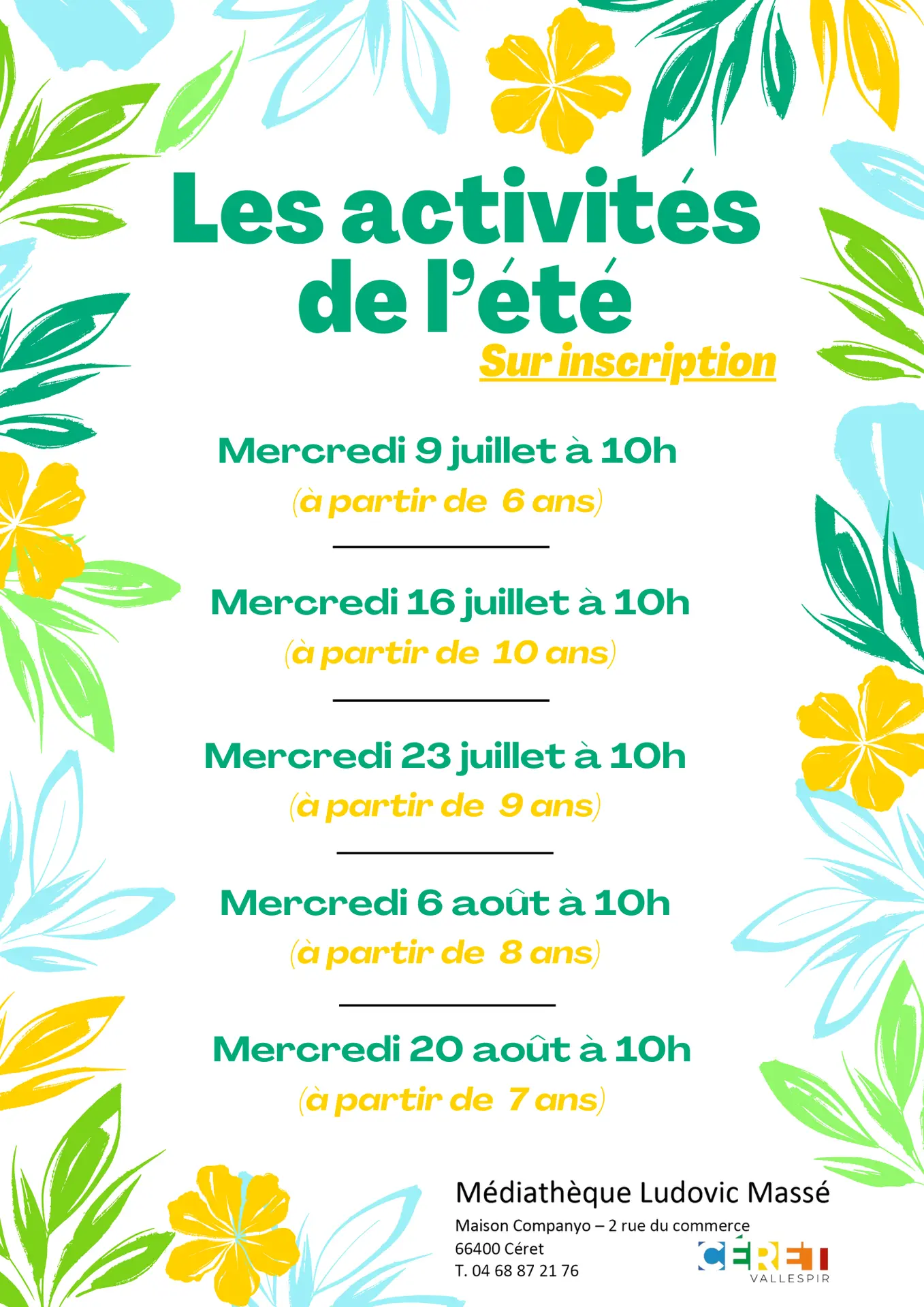 Les Activités de l’été