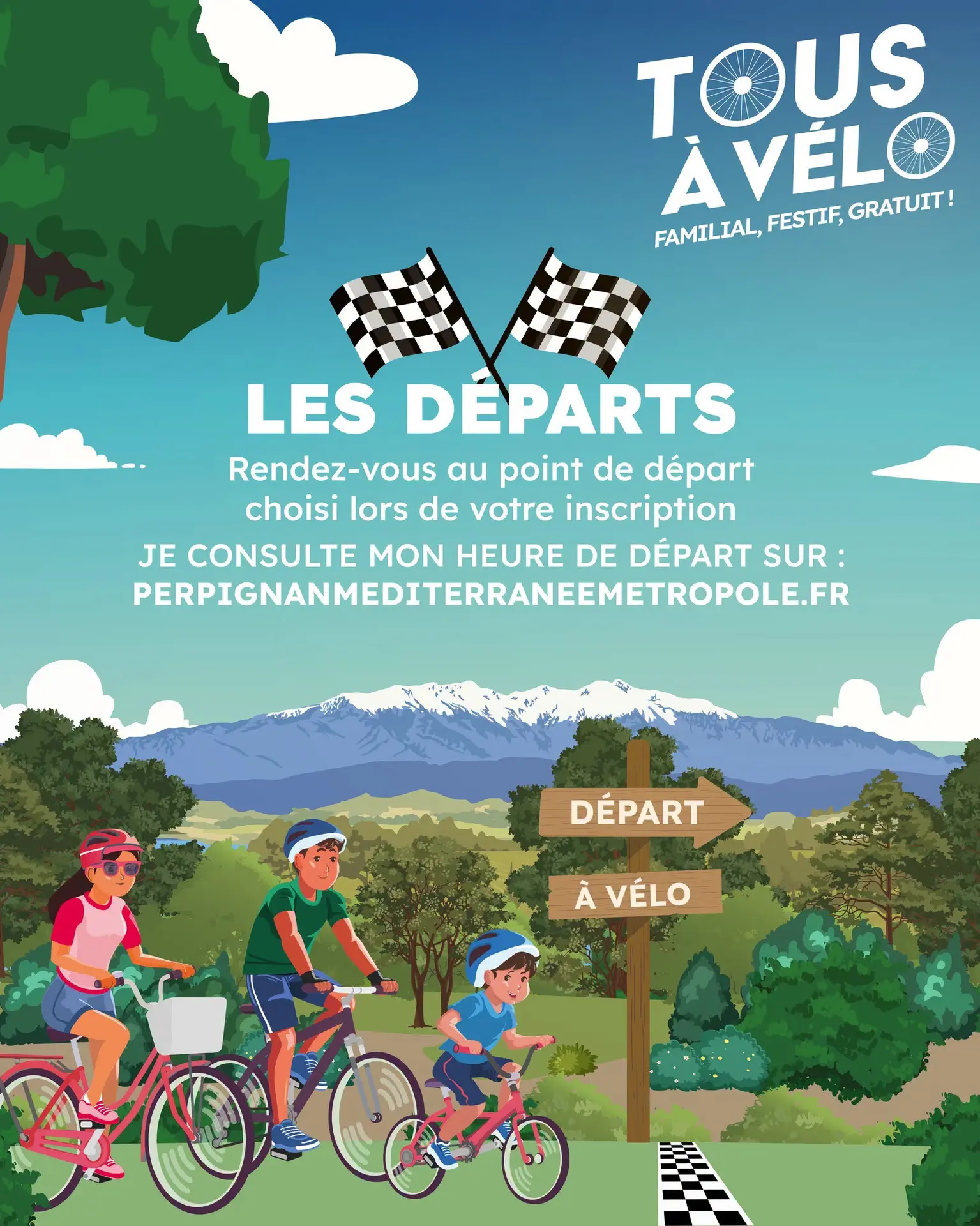 Les départs tous à vélo