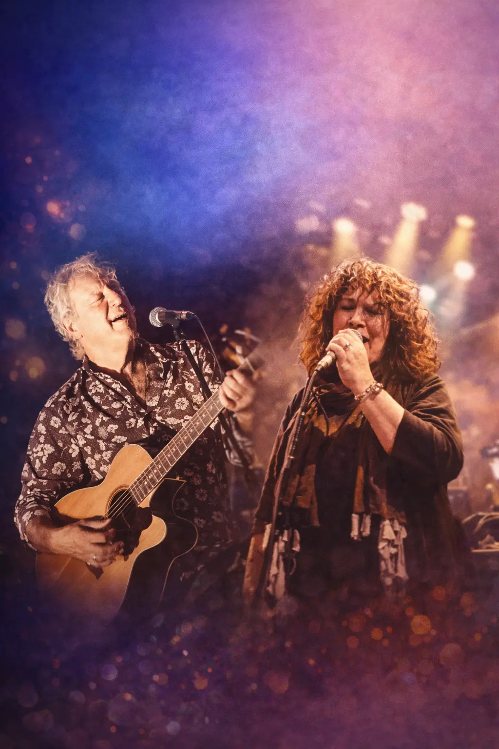 Performance en duo sous les projecteurs