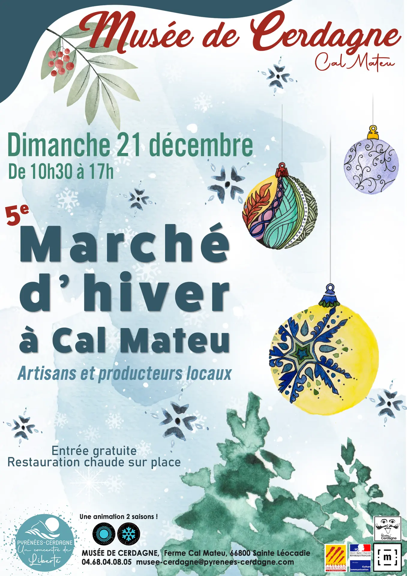 affiche marché d'hiver 2025