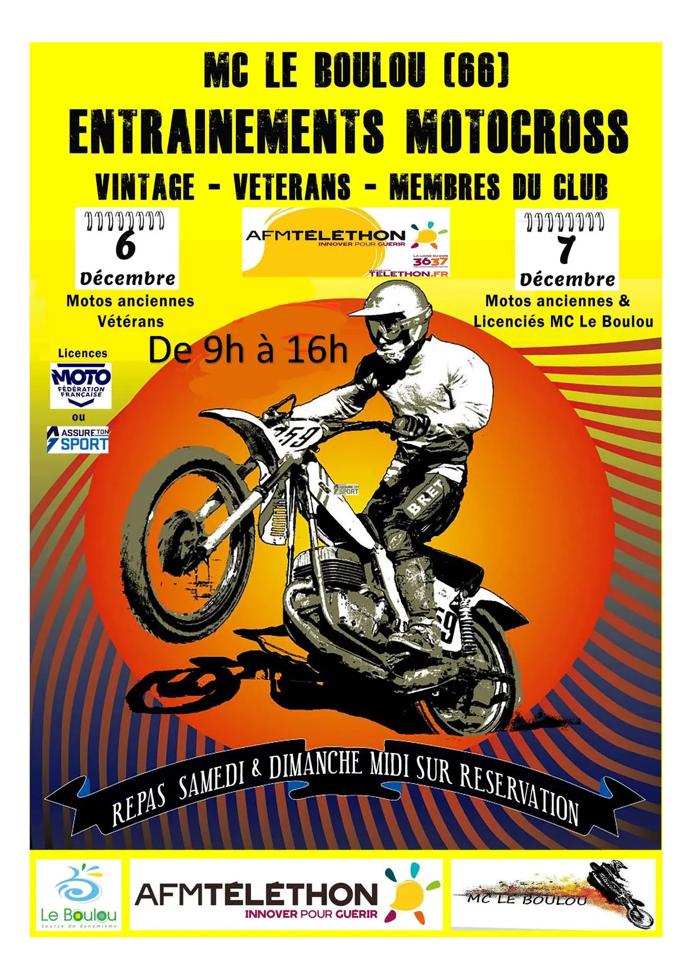 affiche telethon 2025 MOTOCROSS