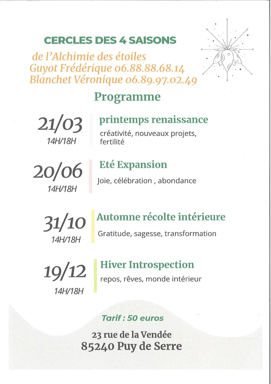 cercles des 4 saisons