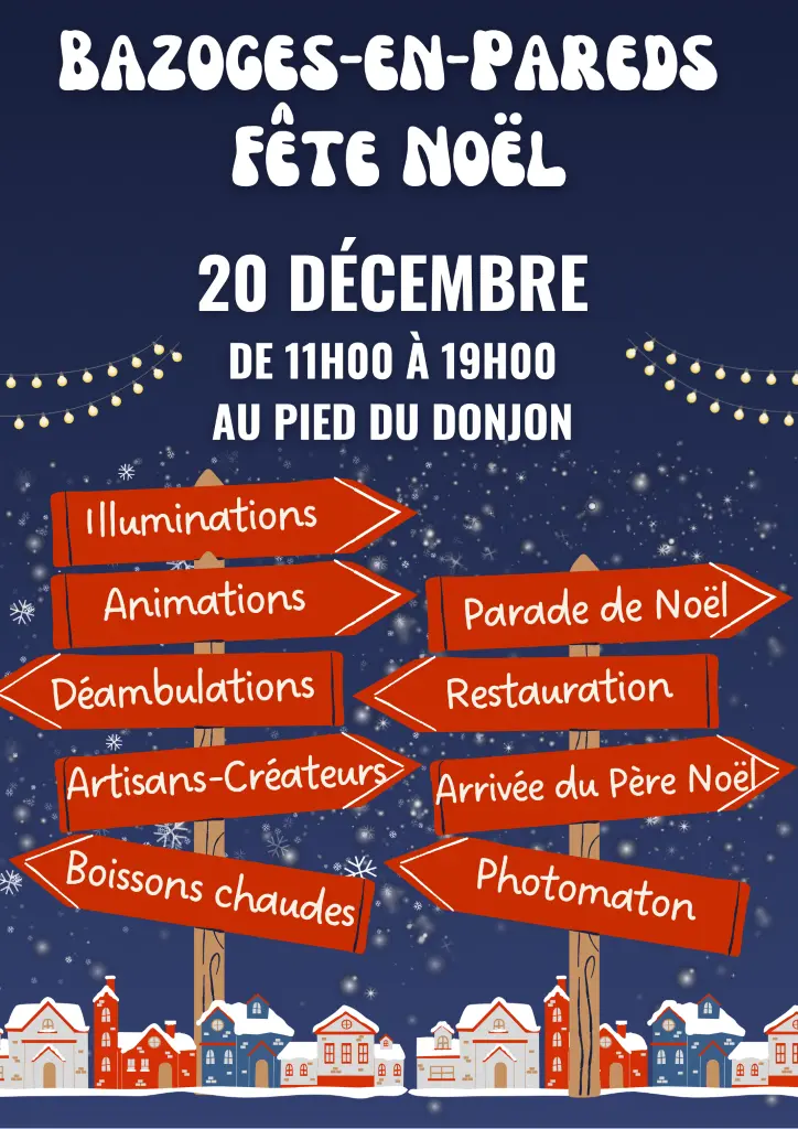 Affiche Bazoges fête Noël 2025
