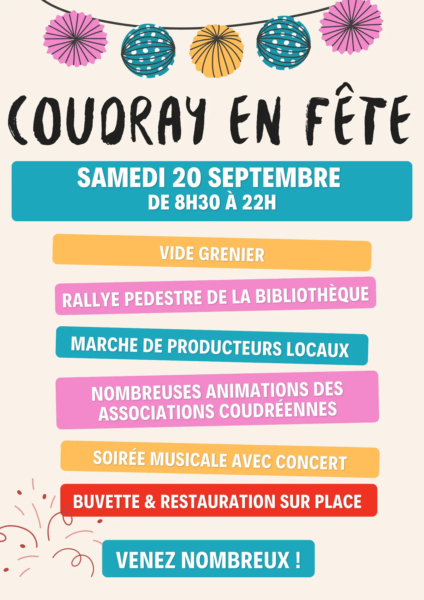 Affiche Évènement Fete du village - 1