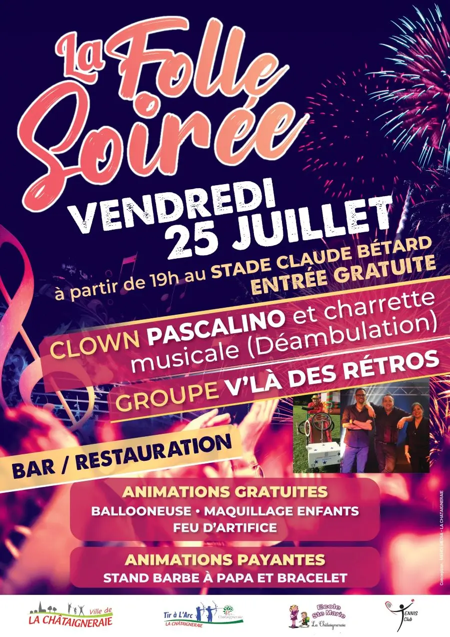 Affiche_Folle_Soirée La Châtaigneraie - 85