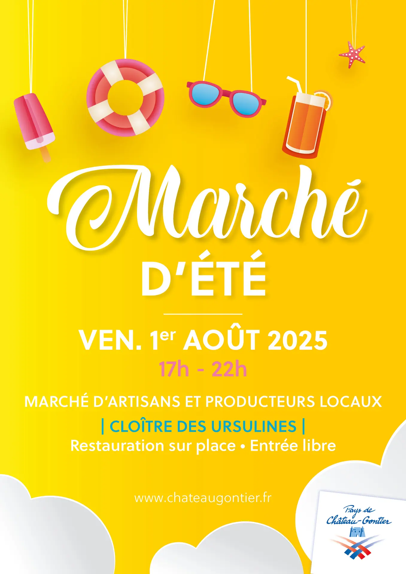 Affiche marché d'été 2025