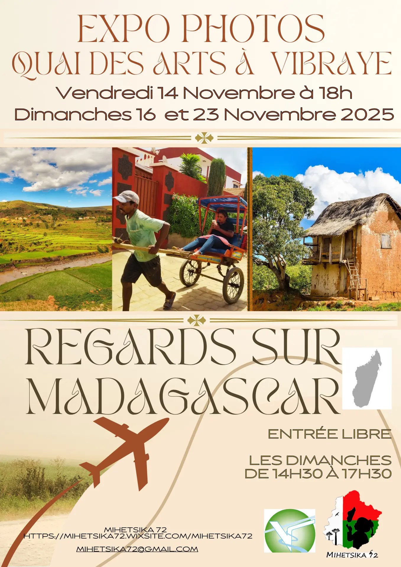 Affiche expo Regards sur Madagascar à Vibraye - 1