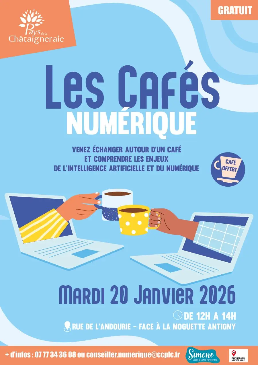 Affiches les cafés du numériques 20 janvier 2026