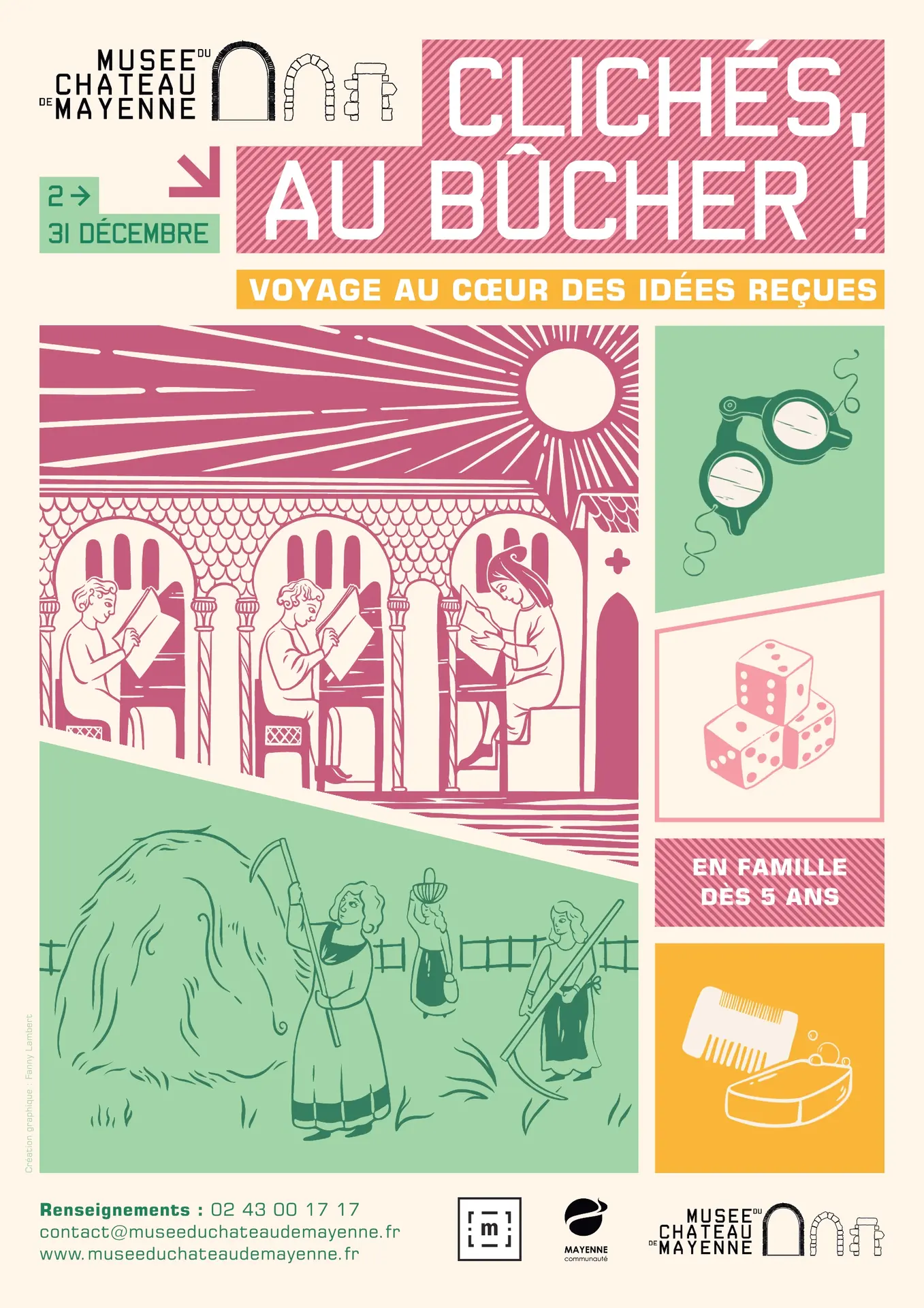 Animation famille décembre _Clichés, au bûcher_Musée.château.Mayenne