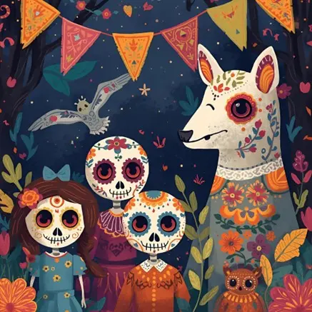 Animaux messagers_dia muertos_atelier enfant