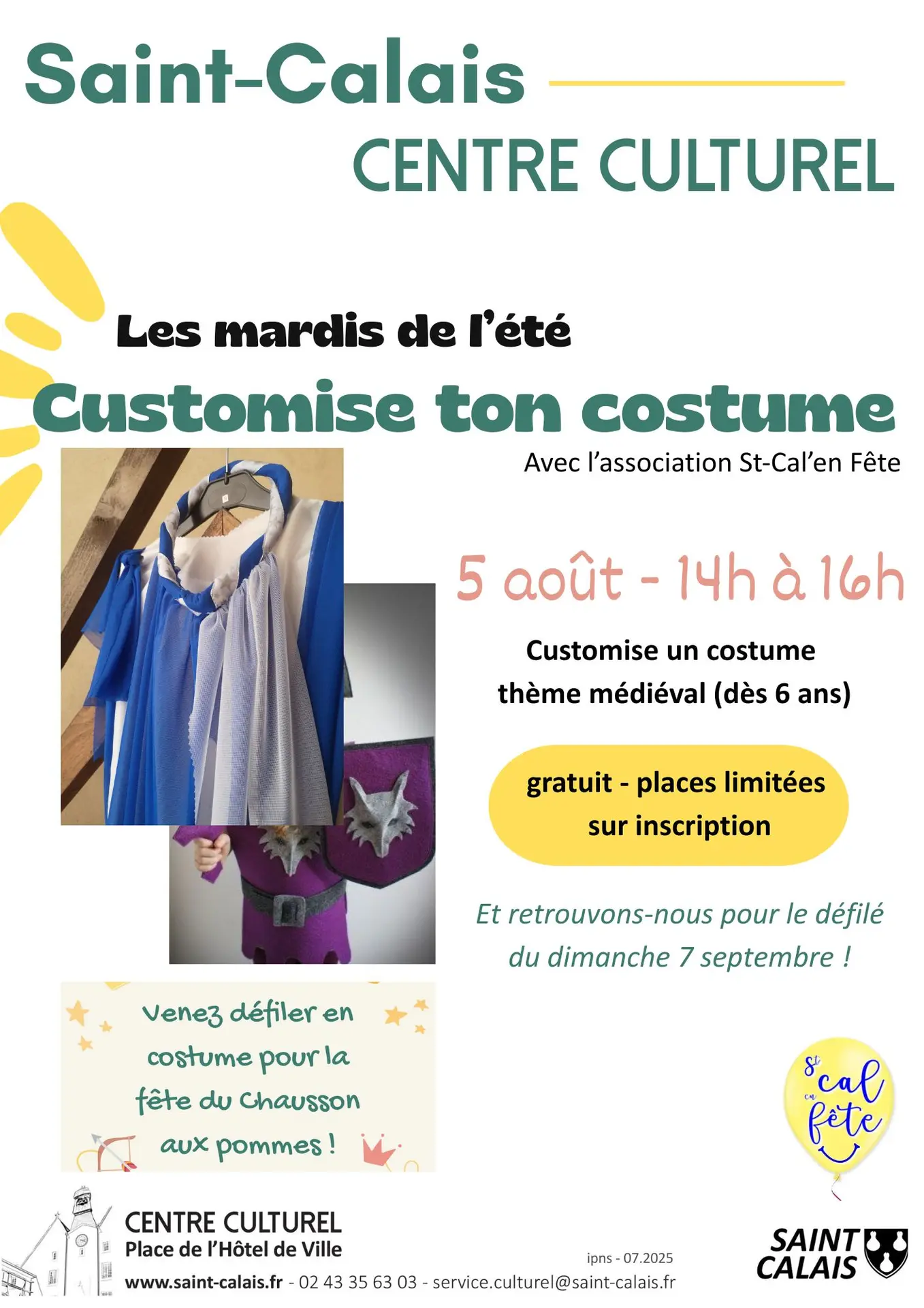 Affiche Les mardis de l'été - Customise ton costume médiéval