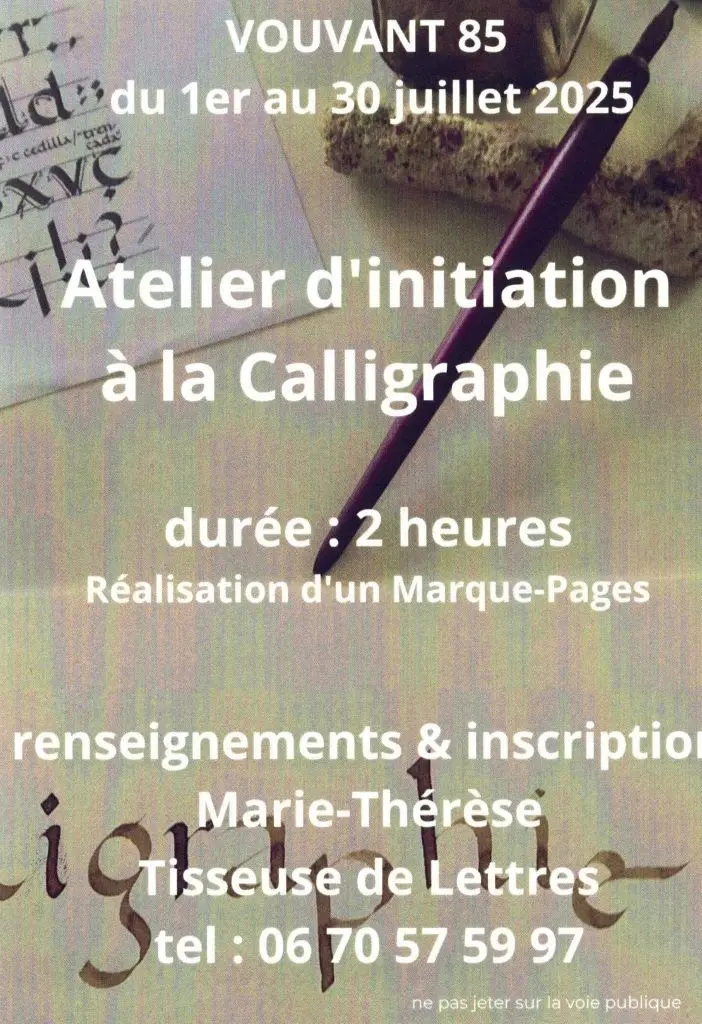 Atelier d'initiation à la calligraphie
