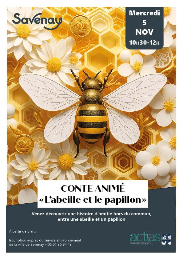 Conte anime abeille et papillon